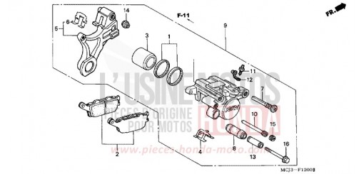 REAR BRAKE CALIPER CBR900RRY de 2000